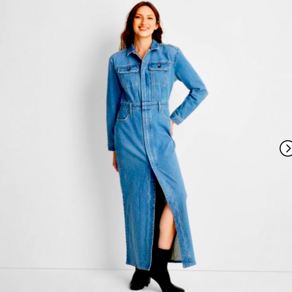 Target Denim Jean Maxi Dress size 8